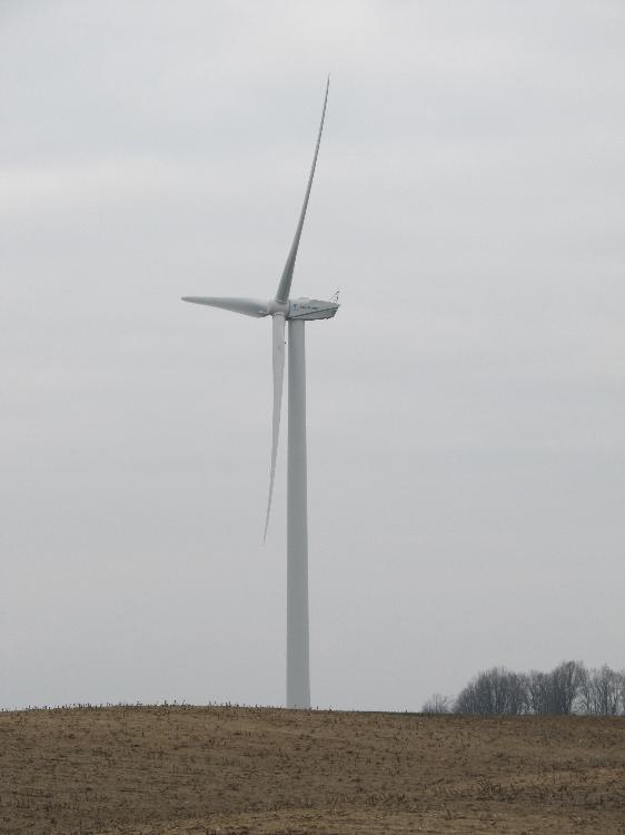 One of 29 turbines at Stoney Corners