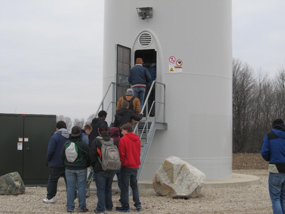 Students got to tour inside a turbine
