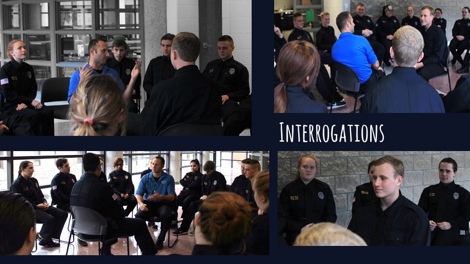 Students learning techniques on interrogations